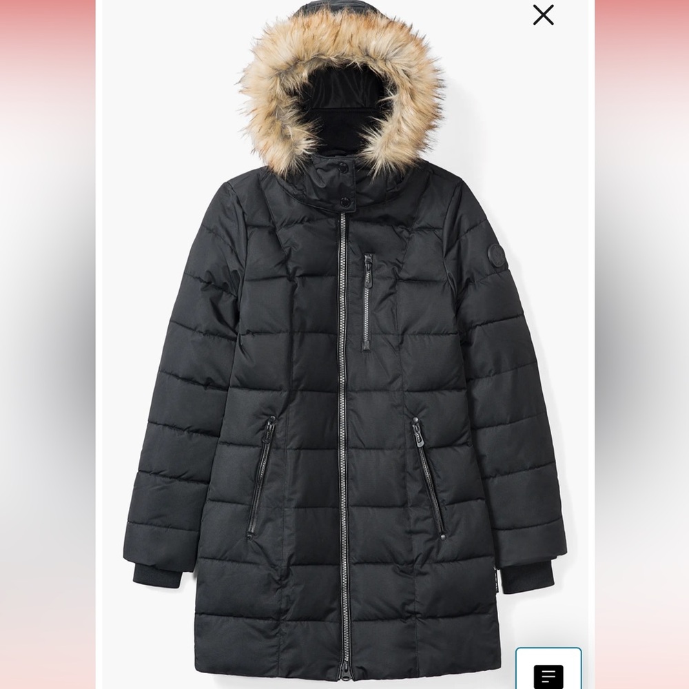 Noize Hannah Faux Fur Trim Hooded Parka NWOT